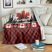 Canada Flag Blanket Maple Leaf & Plaid Pattern Design