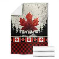 Canada Flag Blanket Maple Leaf & Plaid Pattern Design