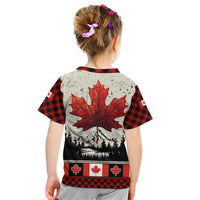 Canada Flag Kid T Shirt Maple Leaf & Plaid Pattern Design