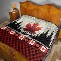 Canada Flag Quilt Maple Leaf & Plaid Pattern Design