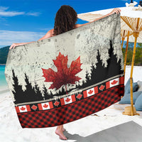 Canada Flag Sarong Maple Leaf & Plaid Pattern Design