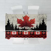 Canada Flag Tablecloth Maple Leaf & Plaid Pattern Design