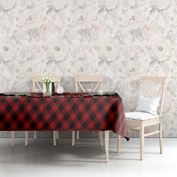 Canada Flag Tablecloth Maple Leaf & Plaid Pattern Design