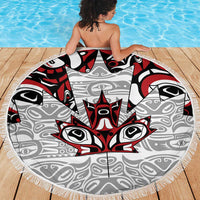 Canada Beach Blanket Haida Art-Inspired Pattern Design