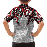 Canada Kid Hawaiian Shirt Haida Art-Inspired Pattern Design