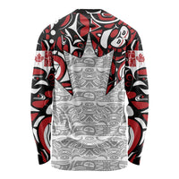 Canada Long Sleeve Shirt Haida Art-Inspired Pattern Design