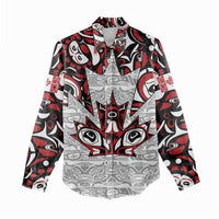 Canada Women Casual Shirt Haida Art-Inspired Pattern Design