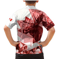 Canada Flag Family Matching Mermaid Dress and Hawaiian Shirt Caribou Design with National Symbol