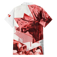 Canada Flag Family Matching Puletasi and Hawaiian Shirt Caribou Design with National Symbol