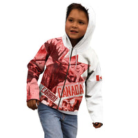 Canada Flag Kid Hoodie Caribou Design with National Symbol