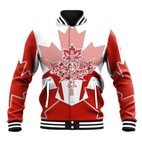 Canada Flag Baseball Jacket National Map & Symbolic Design
