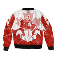 Canada Flag Bomber Jacket National Map & Symbolic Design