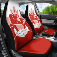 Canada Flag Car Seat Cover National Map & Symbolic Design