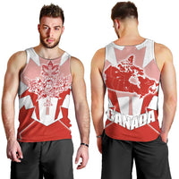 Canada Flag Men Tank Top National Map & Symbolic Design