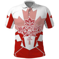 Canada Flag Polo Shirt National Map & Symbolic Design