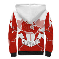 Canada Flag Sherpa Hoodie National Map & Symbolic Design