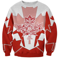 Canada Flag Sweatshirt National Map & Symbolic Design