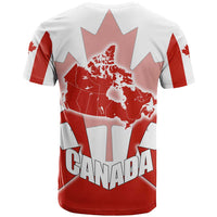 Canada Flag T Shirt National Map & Symbolic Design