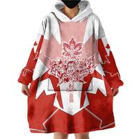 Canada Flag Wearable Blanket Hoodie National Map & Symbolic Design