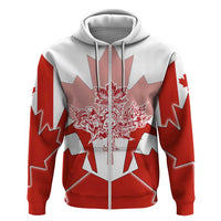 Canada Flag Zip Hoodie National Map & Symbolic Design
