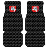 Lithuania Map Combined with National Coat of Arms Car Mats Patriotic Design