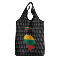 Lithuania Map Combined with National Coat of Arms Grocery Bag Patriotic Design