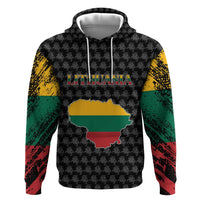 Lithuania Map Combined with National Coat of Arms Hoodie Patriotic Design