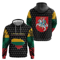Lithuania Map Combined with National Coat of Arms Hoodie Patriotic Design