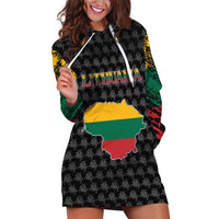 Lithuania Map Combined with National Coat of Arms Hoodie Dress Patriotic Design