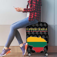 Lithuania Map Combined with National Coat of Arms Luggage Cover Patriotic Design