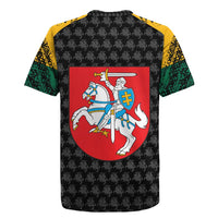 Lithuania Map Combined with National Coat of Arms Rugby Jersey Patriotic Design