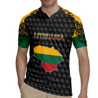 Lithuania Map Combined with National Coat of Arms Rugby Jersey Patriotic Design