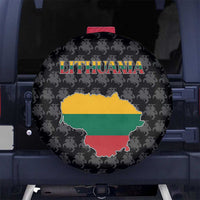 Lithuania Map Combined with National Coat of Arms Spare Tire Cover Patriotic Design