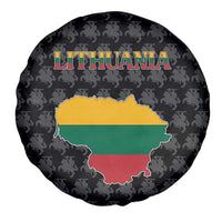 Lithuania Map Combined with National Coat of Arms Spare Tire Cover Patriotic Design