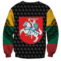 Lithuania Map Combined with National Coat of Arms Sweatshirt Patriotic Design