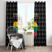 Lithuania Map Combined with National Coat of Arms Window Curtain Patriotic Design