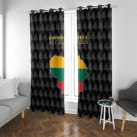 Lithuania Map Combined with National Coat of Arms Window Curtain Patriotic Design