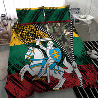 Lithuania's National Emblem Bedding Set with Military Motifs - Army-Inspired Design