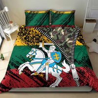 Lithuania's National Emblem Bedding Set with Military Motifs - Army-Inspired Design