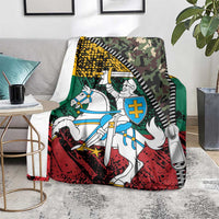 Lithuania's National Emblem Blanket with Military Motifs - Army-Inspired Design