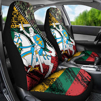 Lithuania's National Emblem Car Seat Cover with Military Motifs - Army-Inspired Design