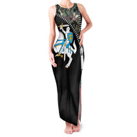 Lithuania's National Emblem Family Matching Tank Maxi Dress and Hawaiian Shirt with Military Motifs - Army-Inspired Design