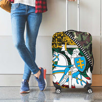 Lithuania's National Emblem Luggage Cover with Military Motifs - Army-Inspired Design