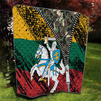 Lithuania's National Emblem Quilt with Military Motifs - Army-Inspired Design