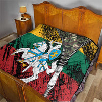 Lithuania's National Emblem Quilt with Military Motifs - Army-Inspired Design