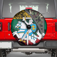Lithuania's National Emblem Spare Tire Cover with Military Motifs - Army-Inspired Design