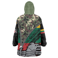 Lithuania's National Emblem Wearable Blanket Hoodie with Military Motifs - Army-Inspired Design