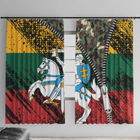Lithuania's National Emblem Window Curtain with Military Motifs - Army-Inspired Design