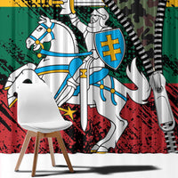 Lithuania's National Emblem Window Curtain with Military Motifs - Army-Inspired Design