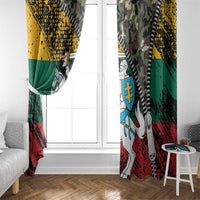 Lithuania's National Emblem Window Curtain with Military Motifs - Army-Inspired Design